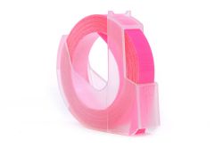 Taśma 3D do etykiet Dymo Biały na Fluorescencyjnym Różowym 9mm x 3m. Toner Białystok